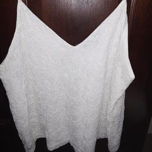 White Floral Lace Tank Top